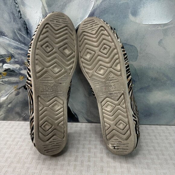 Toms Womens Size 8.5 Alpargata Espadrille Animal Print Slip-On Casual Flats - Picture 7 of 8